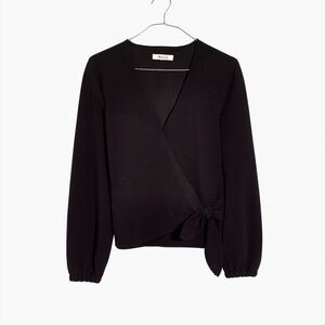 Madewell Texture & Thread Crepe Wrap Top